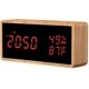 thumbnail image 3 of Reloj despertador digital de madera, reloj digital con 3 configuraciones de alarma, reloj despertador electrónico alimentado por USB, 3 of 5