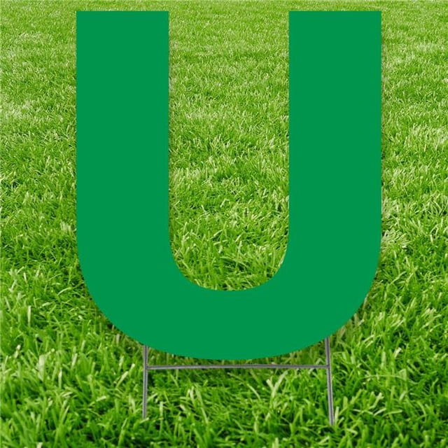 Advanced Graphics 3339 20 x 15 Po Lettre U Yard Signe&44; Vert