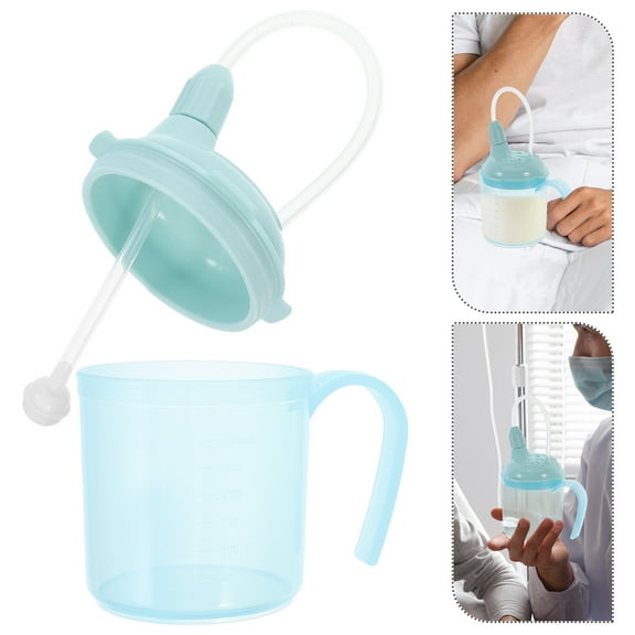 LEORX Dysphagia Cup Sippy Drinking Cup Silicone Green For Elderly Daily Use 1Pcs Back to School