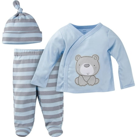 Gerber Newborn Baby Boy Take-Me-Home 3-Piece Layette Gift ...