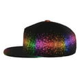 thumbnail image 3 of Gaeub Colorful Sparkling Flat Bill Snapback Hats Baseball Caps with Adjustable for Running Workouts and Outdoor Activities, 3 of 9