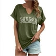 thumbnail image 2 of BVOFAR Mama Tops for Women V Neck Short Sleeve Shirts Mother's Day Gifts T-Shirts Casual Letter Print Tees 2025, 2 of 5