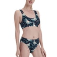 thumbnail image 2 of Vsdgher Womens High Waisted Bikini Sets Two Piece Swimsuit Glowing Butterfly Print Tummy Control Bathing Suit-X-Large, 2 of 8