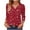 C#Red, variant on Yuanlook Women's Tops 3/4 Sleeve T-Shirts Fashion Cute V Neck Basic Business Tees Blouses - Gray - M