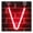 V, variant on Letter Led Light-Red LED Alphabet Light- Battery & USB Powered Hanging Marquee Letters For Bedroom- Bar- Wedding Decor & Gift.