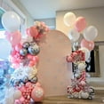 thumbnail image 6 of Pink and Silver Balloons Arch Kit, 134pcs Metallic Silver,Pastel Pink,Confetti Balloons Garland Kit for Winter Wonderland Baby Shower Princess Birthday Party Bridal Shower Wedding Party Decoration, 6 of 16