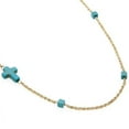 thumbnail image 5 of J&H Designs K321/N/Gold Goldtone or Silvertone Created Turquoise Sideways Cross Necklace, 5 of 7