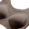 thumbnail image 4 of Pullover Wireless Bras for Women, Full Coverage Scoop Neck Underwear, Wide Shoulder Straps Design, Breathable Comfort Bralette | VerBelle,Coffee XL, 4 of 6