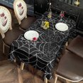 thumbnail image 2 of Halloween Spider Webs Rectangle Tablecloth 60"x120",Waterproof Polyester Rectangle Table Cloth, Wipeable Spillproof Polyester Tablecloth for Dining, Camping, Indoor and Outdoor, 2 of 6