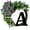 A#52, variant on Wooden Alphabet Letter Decorative Wreath 38cm with Bow Door Hanging Wall Decor for Home Wedding Garden Welcome Sign