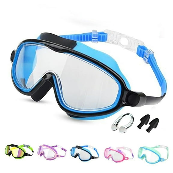 Children's Large Frame Waterproof and Anti Fog Swimming Goggles, 2025 Summer Wide View Swimming Goggles for Kids Boys Girls