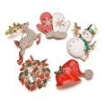 thumbnail image 1 of Broche navideño 5 piezas Broche gorro navideño muñeco de nieve anciano, 1 of 5