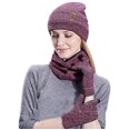 thumbnail image 2 of Sombreros, bufandas, bufandas, guantes de pantalla táctil para hombres y mujeres más juego de tres piezas de terciopelo para mantenerse calientes en invierno, 2 of 4