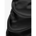 thumbnail image 5 of ZAFUL Women Sexy Prom Dress Silky Pleated Bustier Corset-style Draped Midi Dress Black S, 5 of 5
