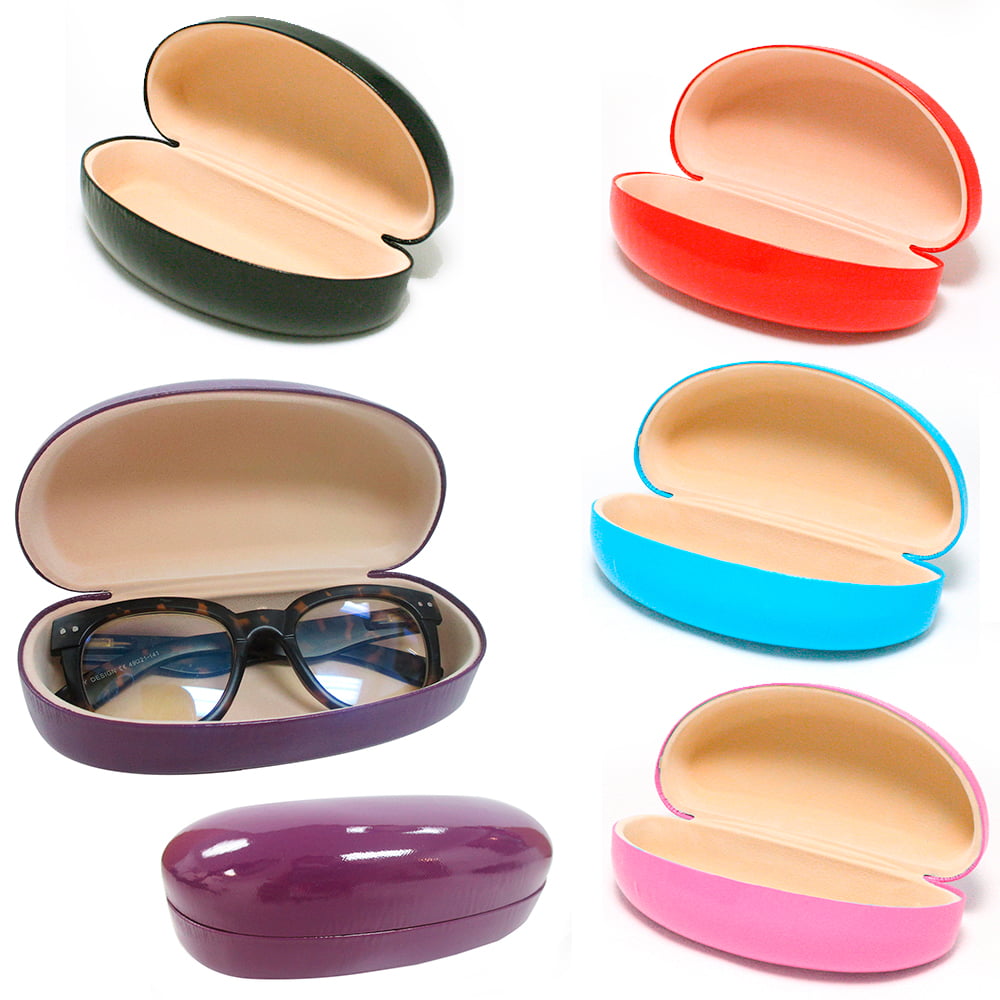 hard box LARGE clam case for XL sunglasses glasses case snap shut eyewear 