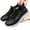 Black, variant on Wovix Wide Toe Box Shoes Women Extra Wide Width Sneakers Air Cushion Road Running Shoes Ultra Light Tennis Gym Workout Training Shoes Breathable Walking Athletic Shoes with Arch Support