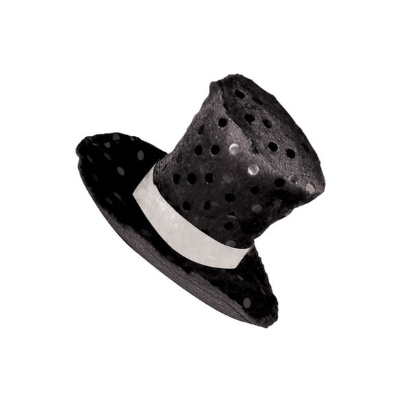 Beistle Club Pack of 12 Black Top Hat Hair Clip Party Favor Costume Accessories
