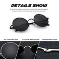 thumbnail image 2 of Gafas de sol CGID E01 Lennon polarizadas negras para mujeres y hombres, 2 of 5