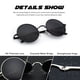 thumbnail image 2 of Gafas de sol CGID E01 Lennon polarizadas negras para mujeres y hombres, 2 of 5