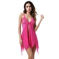 thumbnail image 1 of Chemise Lingerie Sexy Nightie Full Slips Lace Babydoll Sleepwear with G String Pink XX-Large, 1 of 5