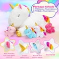 thumbnail image 3 of Mamá unicornio de peluche con 4 unicornios bebés para niñas mayores de 3 años, 3 of 7
