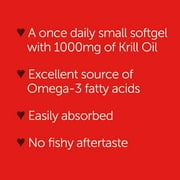 Schiff Mega Red Extra Strength Omega-3 Krill Oil, 1000mg 60 ea (Pack of 2)