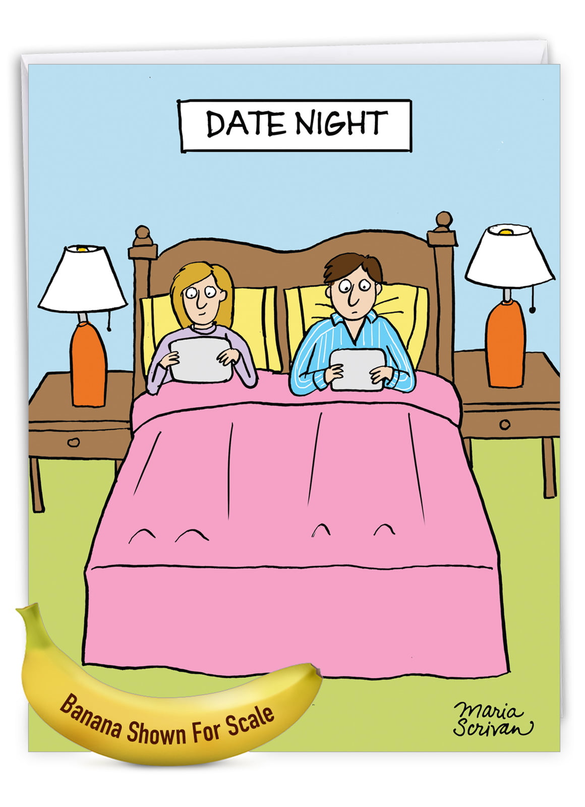 1 Large Funny Anniversary Greeting Card ( x 11 Inch) - Date Night  Anniversary Card J9667 