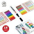 thumbnail image 2 of ZEYAR Paint Markers, AP Certified, Extra Fine Point, 18 colors, Permanent &amp; Waterproof ink, Works on Rock, Wood, Glass, Metal and Ceramic and Almost All Surfaces, 2 of 8