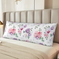 thumbnail image 2 of Saiise Rose Flower B Print Pillow Cover - Super Soft Microfiber 20x54 Body Pillow Case - Envelope Closure, Wrinkle, Stain Resistant Body Pillow Cover, 2 of 7