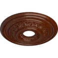 thumbnail image 3 of Ekena Millwork 17 5/8"OD X 3 5/8"ID X 1 7/8"P Orleans Ceiling Medallion (Fits Canopies up to 4 5/8"), Hand-Painted Burnished Mahogany Crackle, 3 of 7