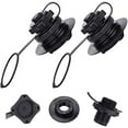 thumbnail image 1 of 2 PCS Spiral Inflation Valve with Universal Cap One-way Inflation Valve Replacement Spare Part Annex Accessory for Inflatable Boat Repair Inflatable Dinghy, 1 of 5