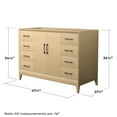 thumbnail image 4 of Wyndham Collection Wch7575-48S-Cxsxx-Mxx Janna 48" Single Free Standing Vanity Cabinet, 4 of 5