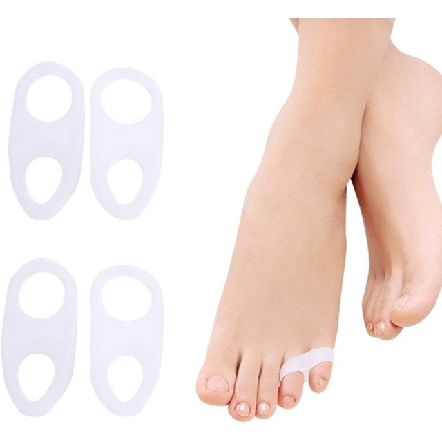 2 Pairs New Silicone Gel Little Toe Valgus Corrector Hallux Valgus Separator Straightener