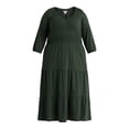 thumbnail image 2 of Terra & Sky Women's Plus Tiered Smocked Knit Maxi Dress, Sizes 0X-4X, 2 of 4