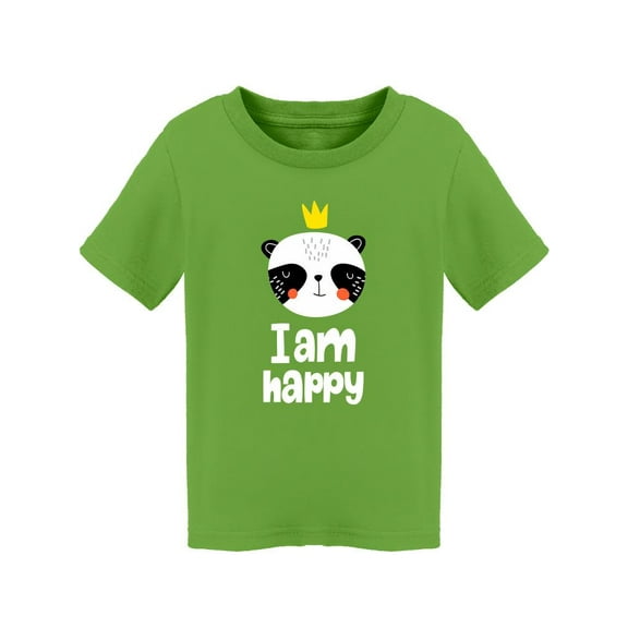 Panda With Crown I Am Happy T-Shirt Toddler -Image by Shutterstock, 2 Toddler