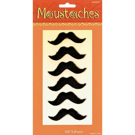 Cinco de Mayo Fiesta Plush Mustaches (6 Count)