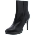thumbnail image 4 of Nine West Womens Querida Leather Almond Toe Booties Black 10 Medium (B,M), 4 of 5