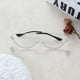 thumbnail image 2 of Guardurnaity Montura metálica de moda con brillantes diamantes decorativos engastados en la montura de las gafas y joyas de diamantes de Cadenas y cordones para anteojos plata, 2 of 6