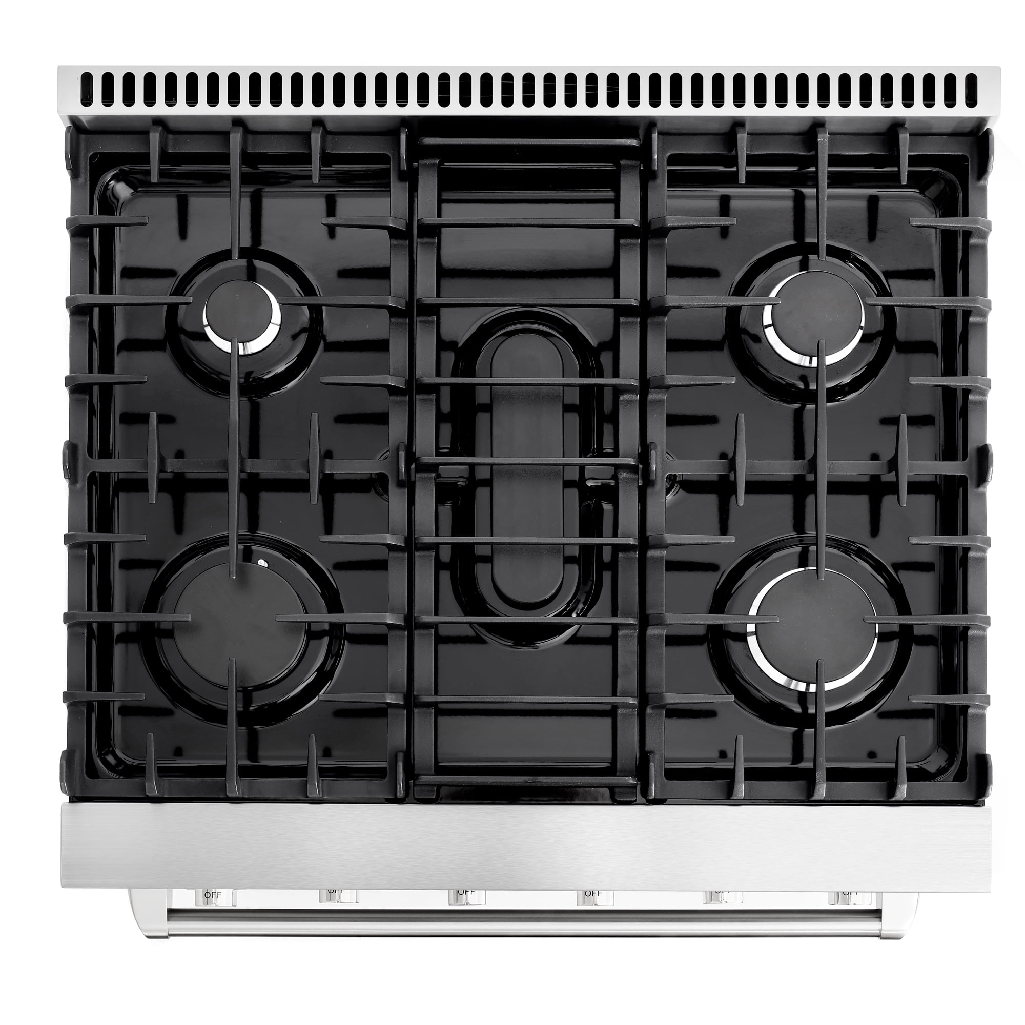 Cosmo 30 in. 4.5 cu. ft. Gas Range, 5 Sealed Burners, Convection Oven, Knob LED Lights, Stainless Steel, Rose Gold Handle Knob Kit