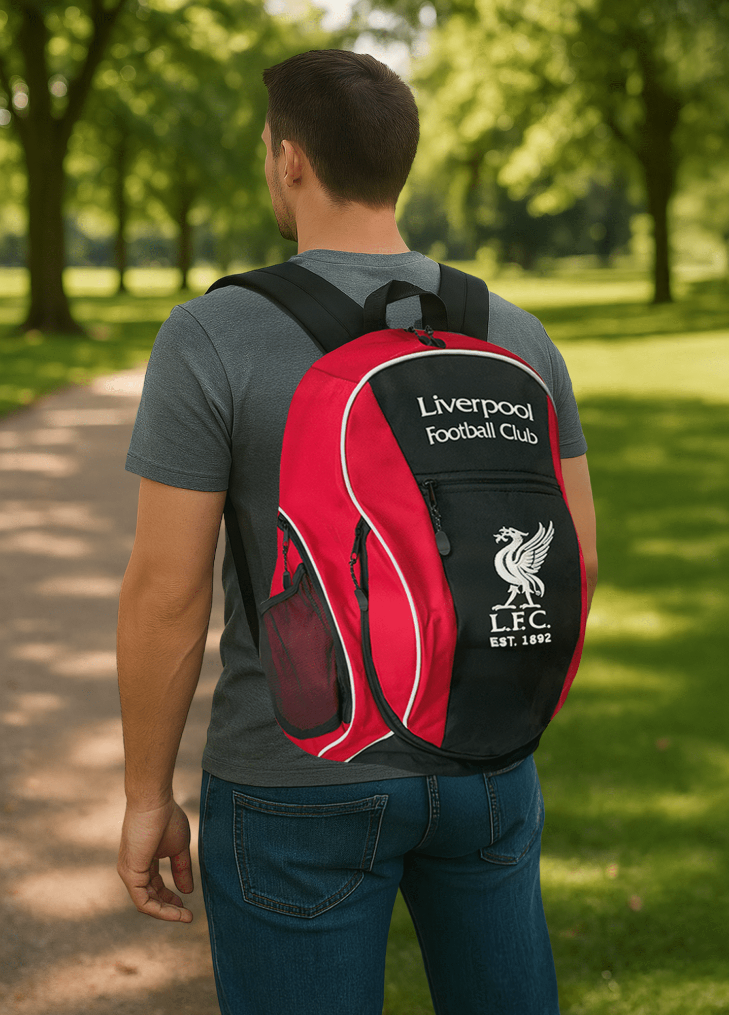 Icon Sports Black Liverpool Backpack