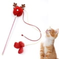 thumbnail image 1 of Labymos Cat Interactive Stick with Balls Bells Feather Wand for Cat Teaser Catcher Exercise Playing, 1 of 8