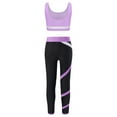 thumbnail image 2 of YONGHS Kids Girls Sleeveless Tank Top Vest with Leggings Set Gymnastics Dance Skating Outfits Light Purple 10, 2 of 5