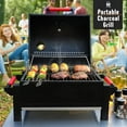 thumbnail image 5 of Feasto Portable Charcoal Grill Tabletop Grill with Cast Iron Grates and 354 Square in Cooking Area, 5 of 12