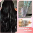 thumbnail image 5 of Hair Tinsel Extensions, 1200 Strands Hair Tinsel Kit with Tools,Sparkling Shinny Glitter Tensile Hair Extensions, Straight Shiny Tinsel Synthetic Hair for Women Girls Party Decoration-47Inch, Silver, 5 of 7
