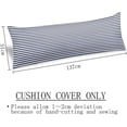 thumbnail image 2 of Striped Body Pillow Cover White and Navy Blue Stripe Long Pillowcase with Zipper White and Dark Blue Stripes Printed Pillow Covers Decorative Bedding Pillow Case for Bed,Couch, 20"x54", 2 of 5
