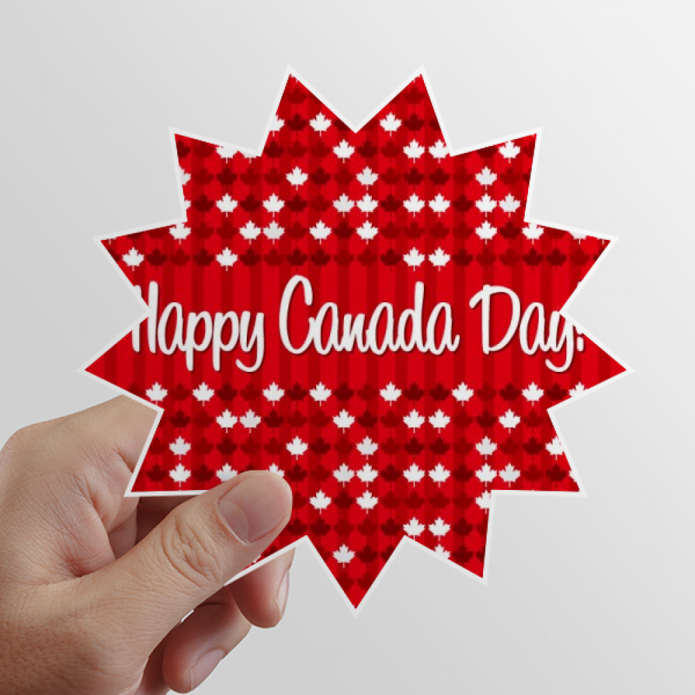 Canada Flavor Happy Canadian Day Sun Vinyl Sticker Luggage Graffiti Flower Decal