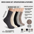 thumbnail image 4 of 5 Pairs Women Classic Cable Knit Crew Socks Assorted Colors Mid Calf Boots Casual Socks, 4 of 6