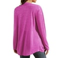 thumbnail image 6 of Uvplove Women Long Sleeve Lightweight Cardigan with Pockets Open-Front Tops,Magenta,M(M-3XL), 6 of 8