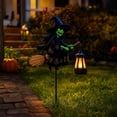 thumbnail image 4 of PYURTEP Halloween Solar Lights Outdoor, Spooky Latern with Witch, Waterproof Outdoor Solar Lights for Lawn Yard Halloween Decor, 4 of 6
