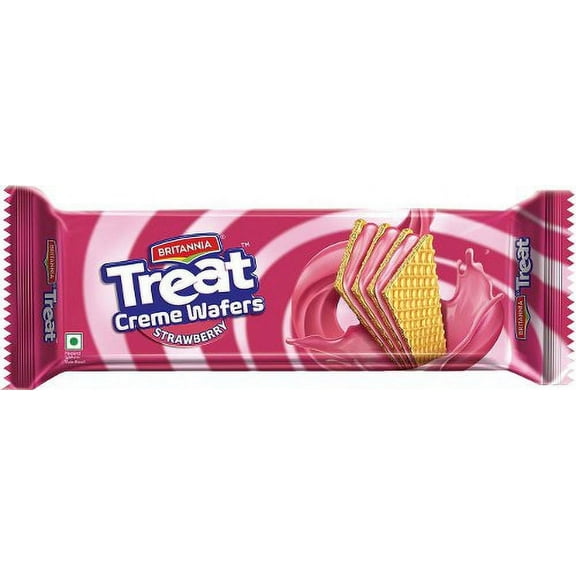 Britannia Treat Creme Wafers - Strawberry 150 gm box